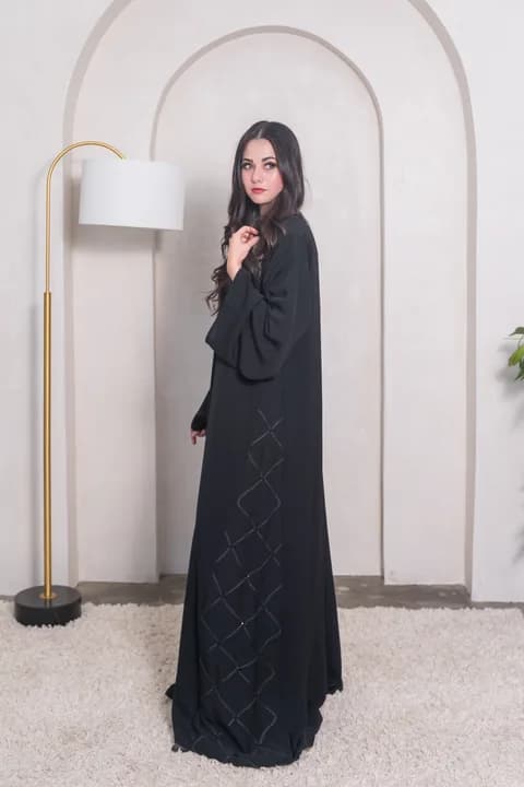 BEDOON ESSM BEADED CLOCHE ABAYA BSP02