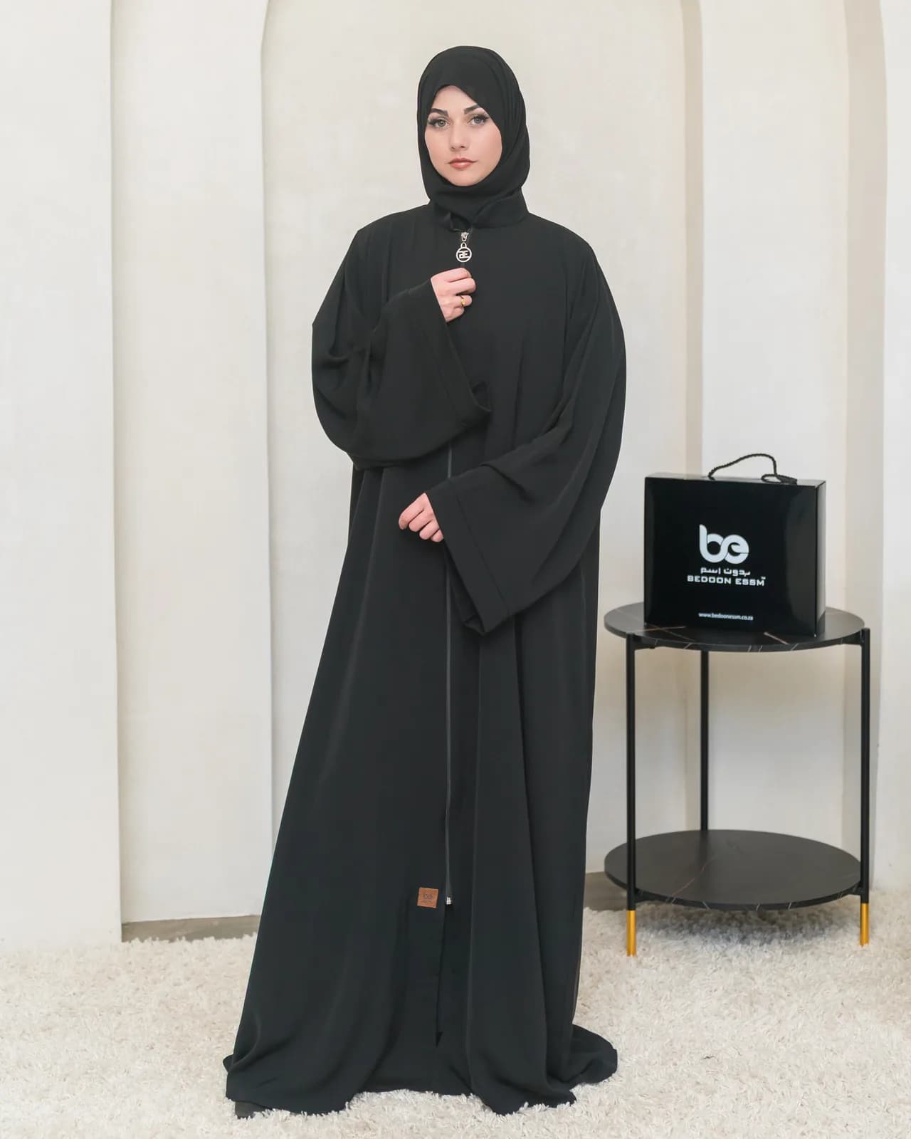 BEDOON ESSM CLASSIC FULL ZIP ABAYA CZF02