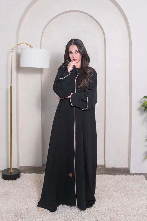 BEDOON ESSM PIPING CONTRAST ABAYA PFO02